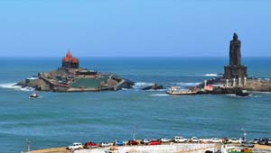 Vivekananda Rock Thiruvalluvar Statue - tourist places in Kanyakumari