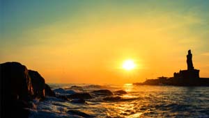 Kanyakumari Sunset - tourist places in Kanyakumari